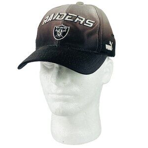 NFL Raiders Puma Cap Hat Ombe Black Oakland Las Vegas Strapback Football